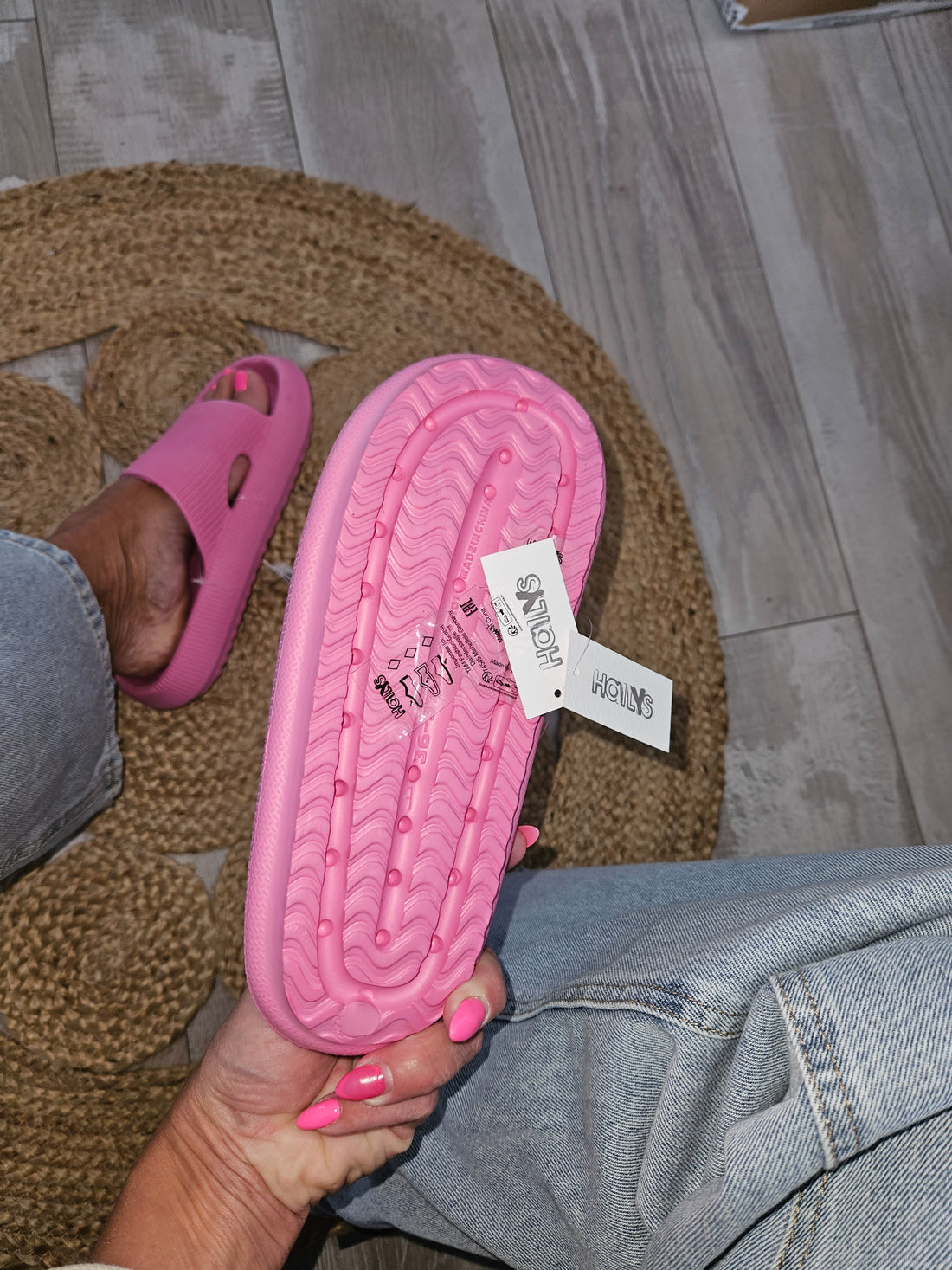 Hailys Gummi Pantolette Slipper Sandale leichte Schlappen Pink Gr.36-41