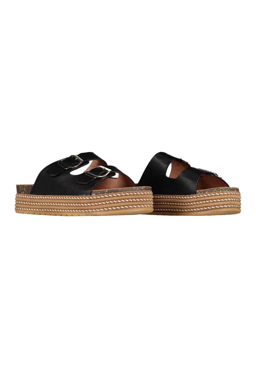 Hailys plateau Pantoletten Slipper Sandale Schwarz Gr.36-41