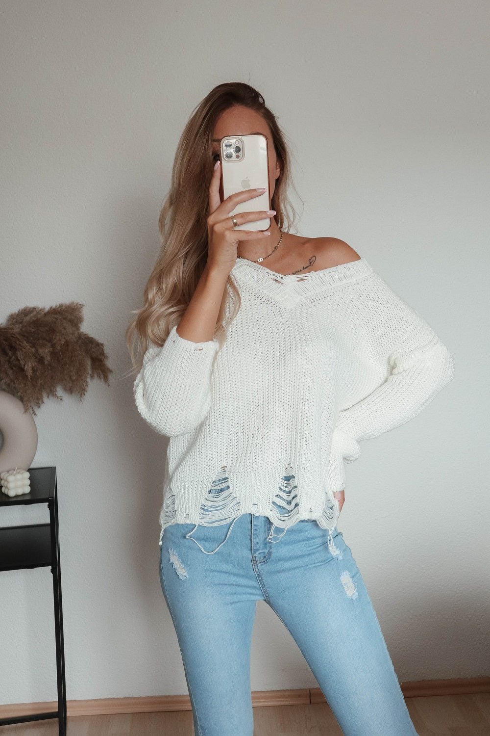 Destroyed Pullover versch.Farben