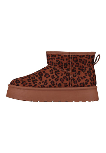 Plateau Boots im Leoparden-Design