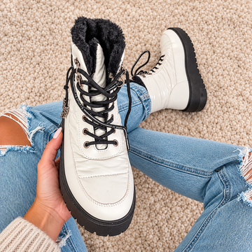 Schnee Boots Stiefeletten weiß