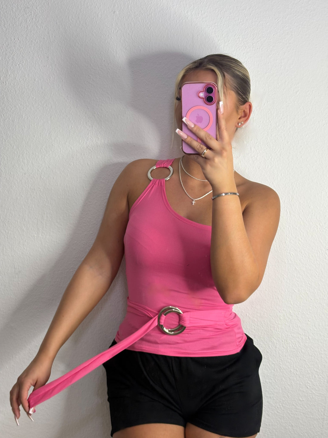 Offshoulder Top in Pink