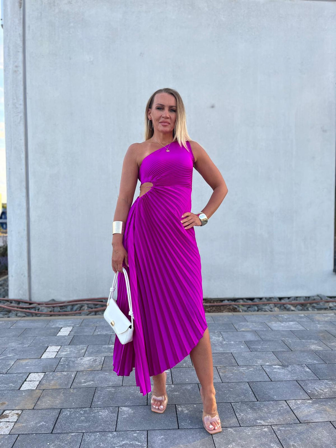 Plissee Kleid "Lea" 4Farben