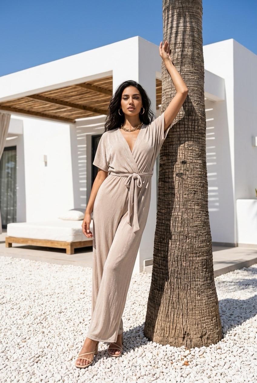 Overall - beige glamy