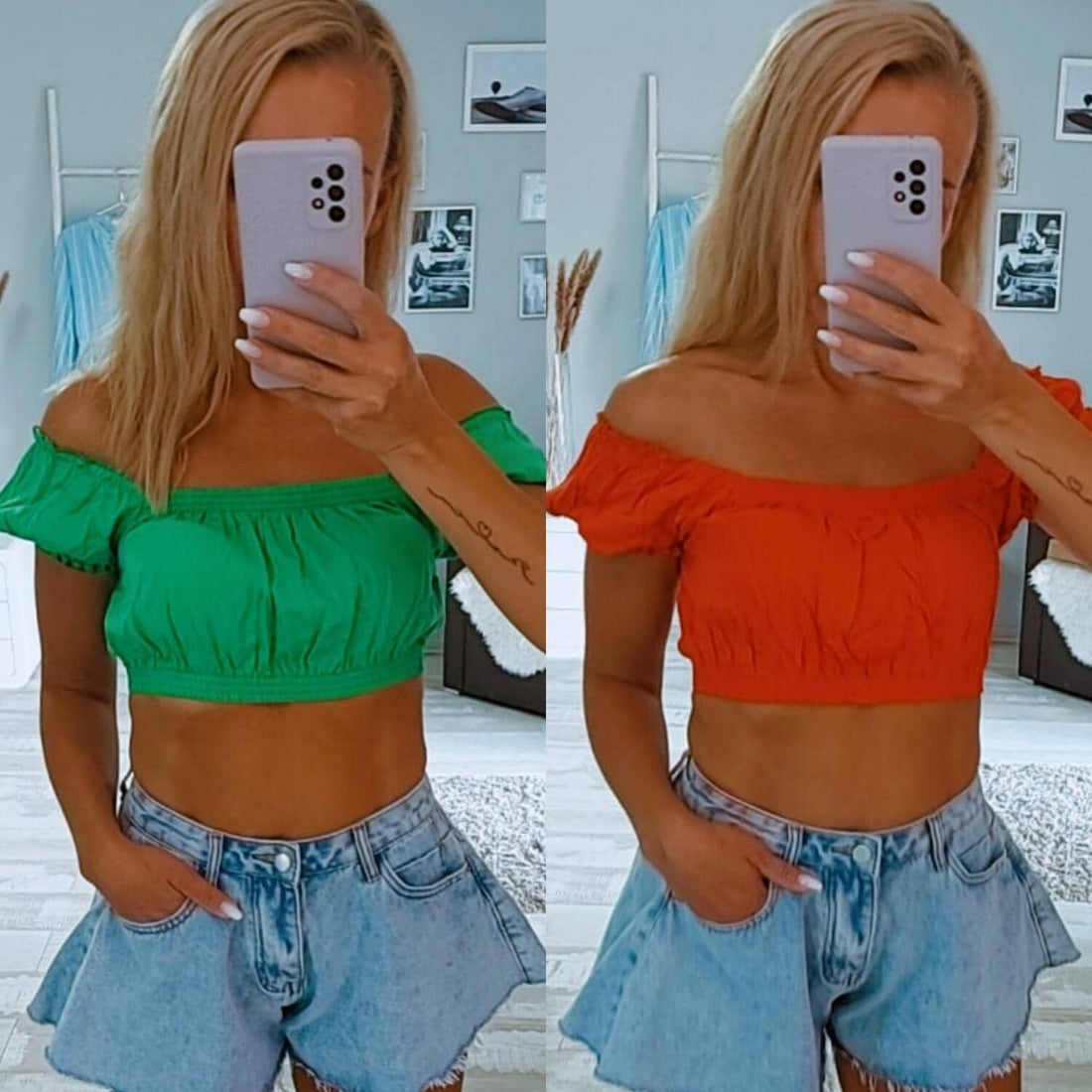 Top Offshoulder 2Farben
