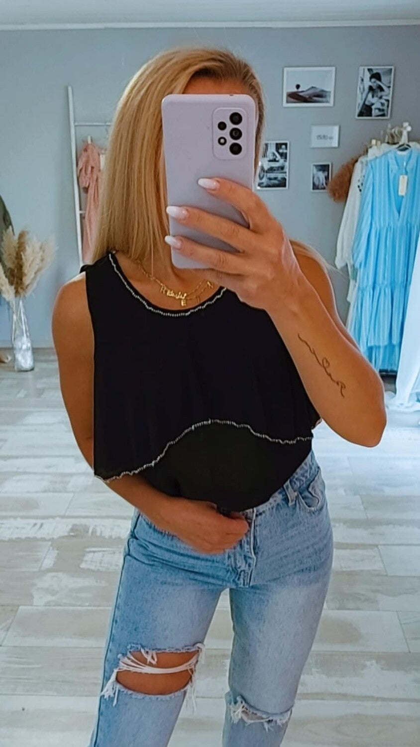 Rüschen Top 2Farben