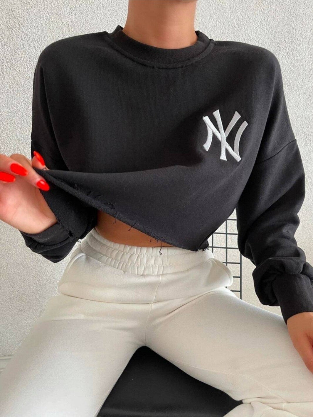 Crop Pullover New York in 2 Farben