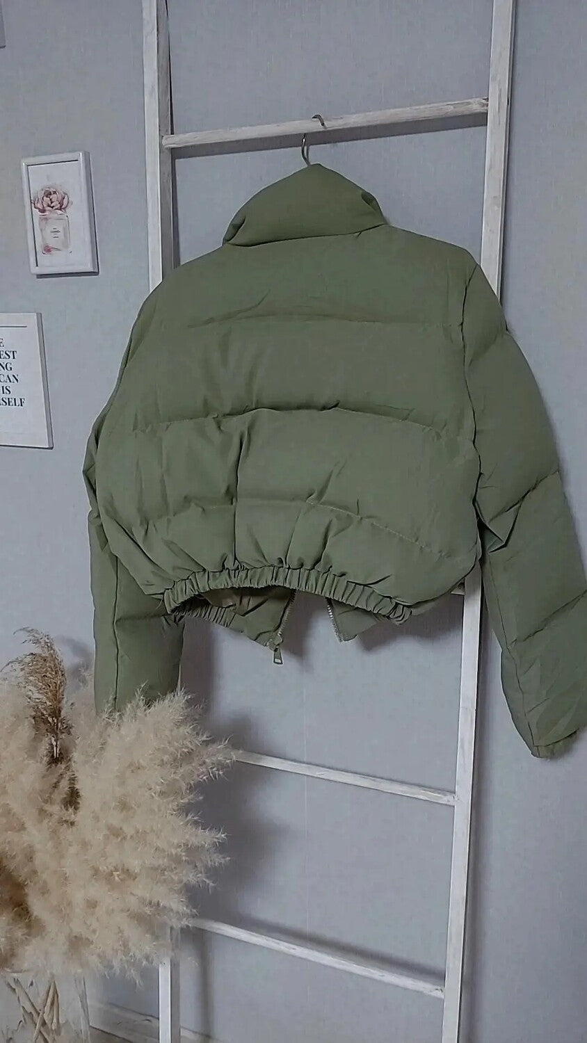 Crop Winterjacke Green