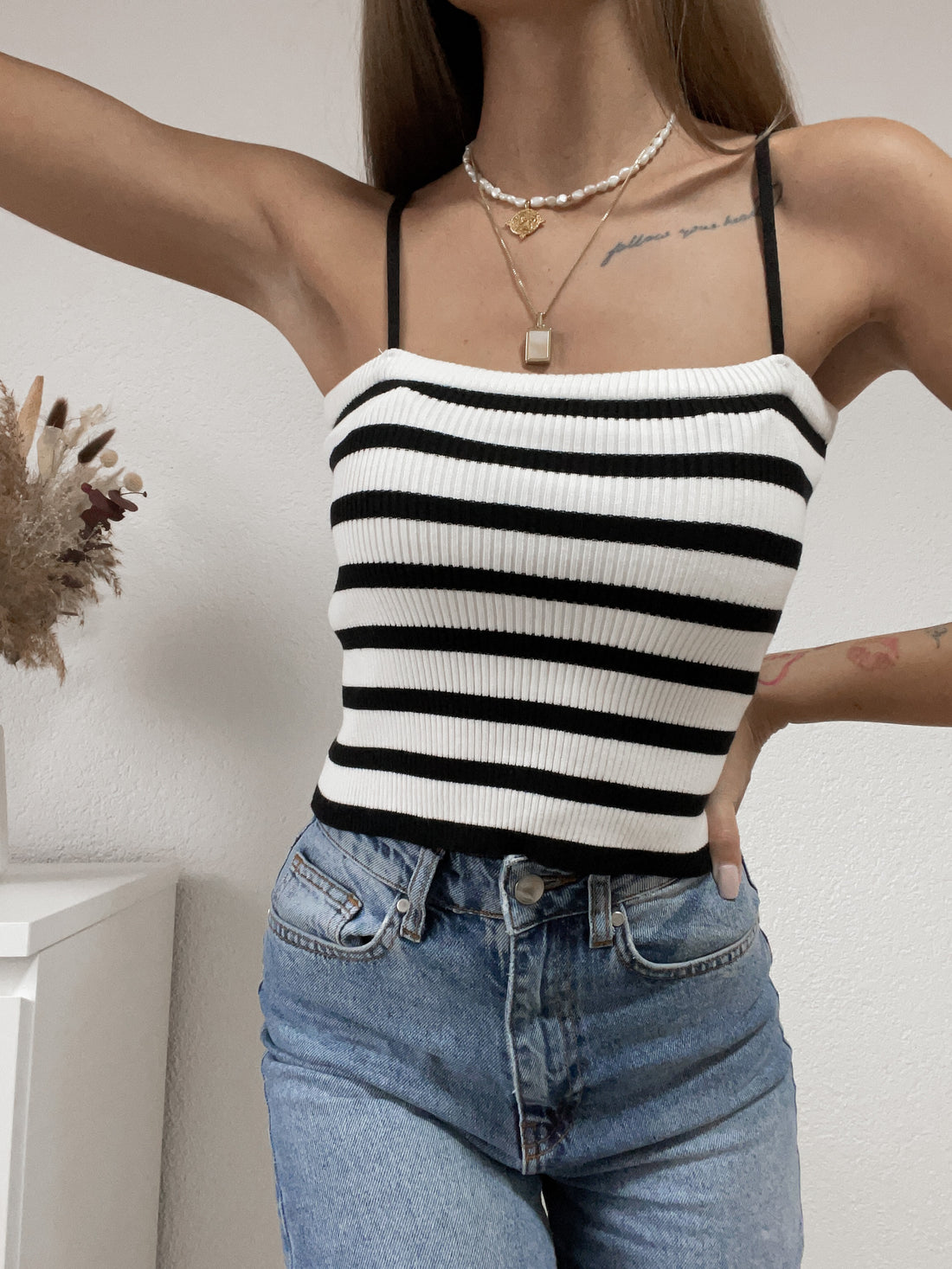 Crop Bondeau Top - gestreift