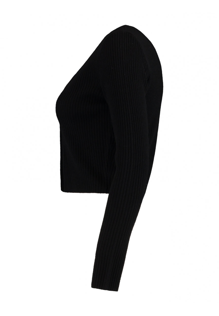 Crop Cardigan - schwarz