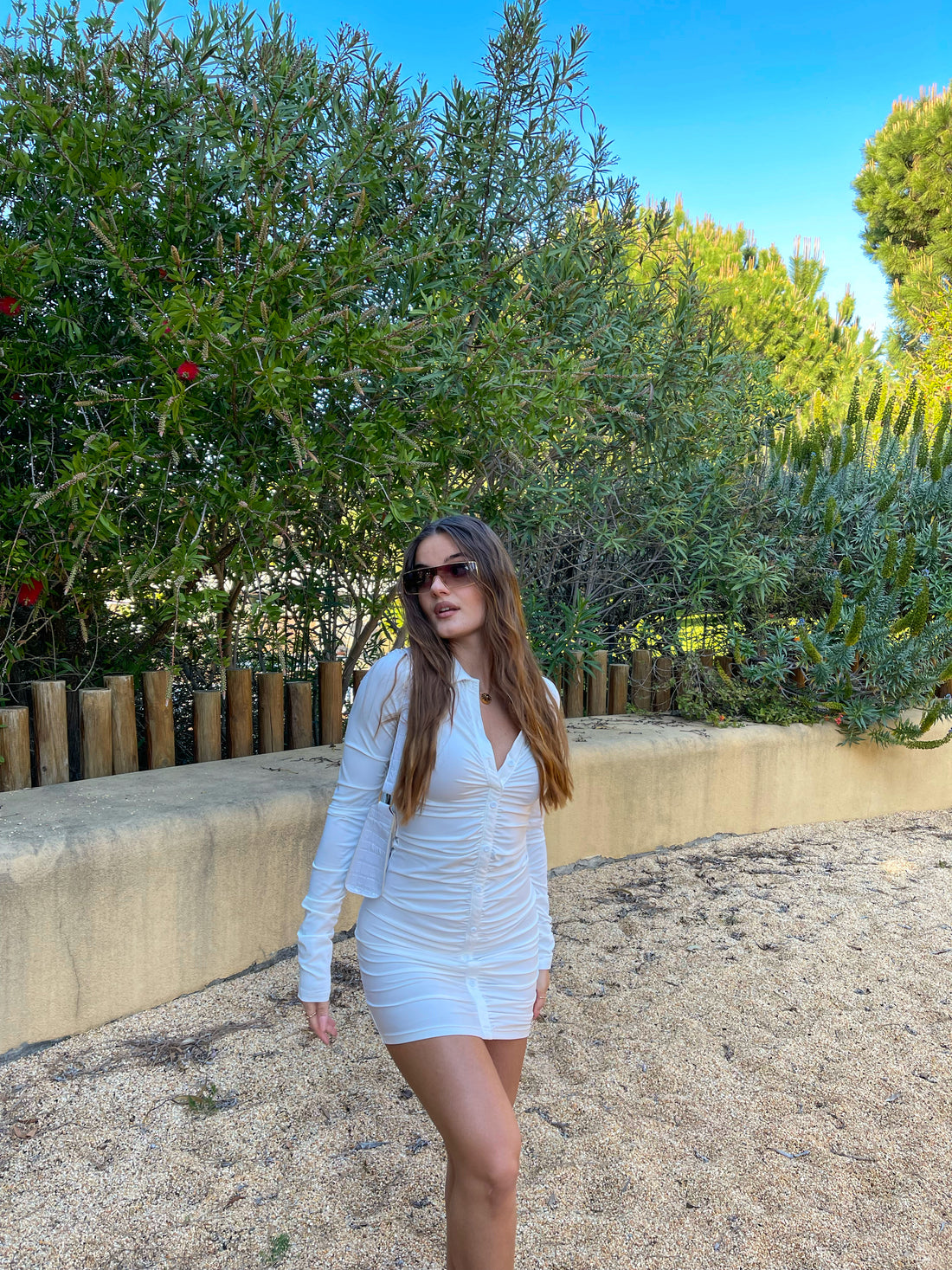 Kleid mit Raffung
